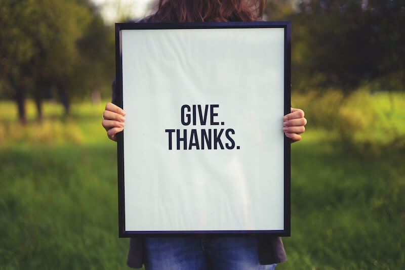 daily gratitude list- say thankyou